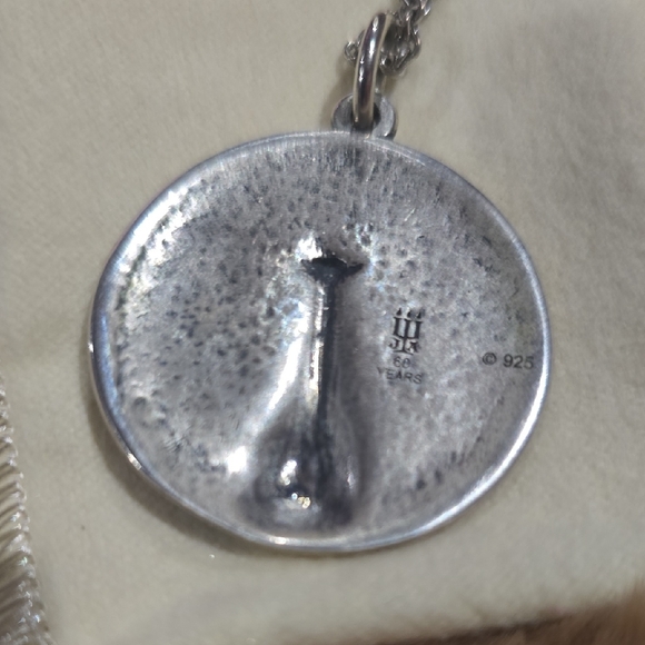 James Avery Silver Peacock Medallion Necklace - Picture 2 of 2
